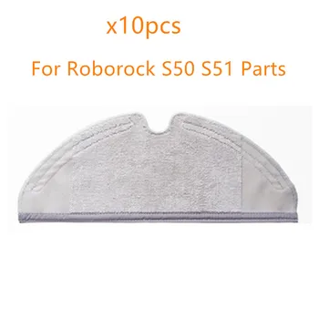 

10PCS Roborock S50 S51 Parts Mop Cloths Suitable for Xiaomi Vacuum Cleaner Generation 2 Dry Wet Mopping Cleaning