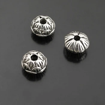 

(27408)50PCS 8x5MM Antique Style Zinc Alloy Lotus Spacer Beads Bracelet Beads Jewelry Findings Accessories