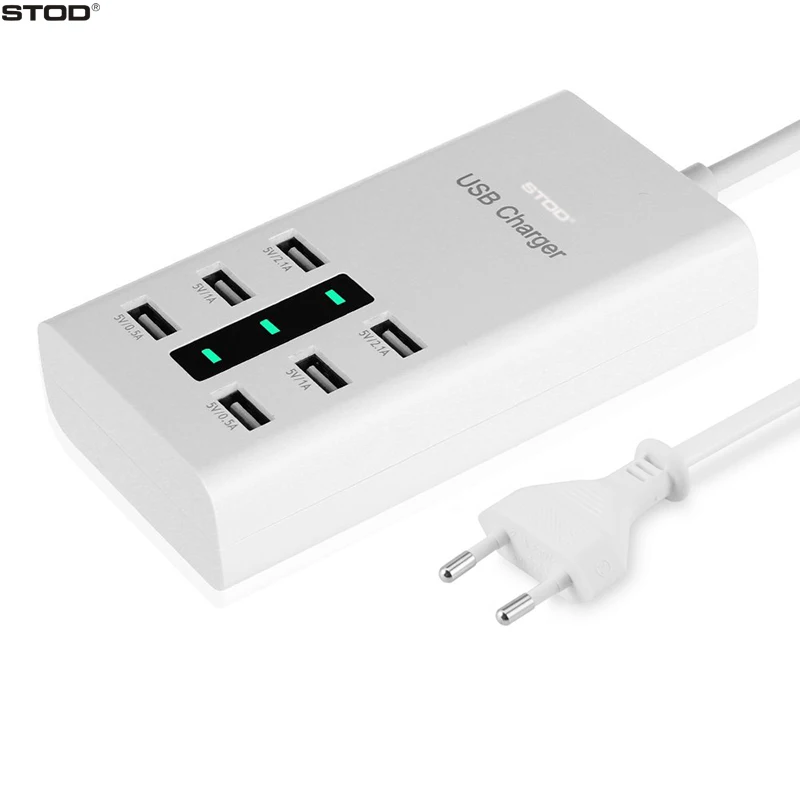 

USB Charger 6 Port Power 5V 7.2A Charging Station For iPhone 6 6S Plus iPad LG Samsung Galaxy S6 S7 Nexus 6 Mi AC Wall Adapter