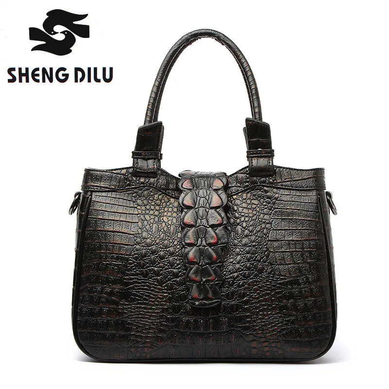 ShengDiLu Genuine Leather Bag Female Cowhide Bags Women Shoulder Large