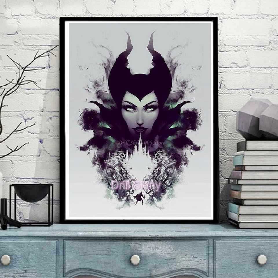 5D бриллиант картина мультфильм персонаж maleficent Королева Полный Алмазная вышивка наборы вышивки крестом украшение дома DIY ремесла