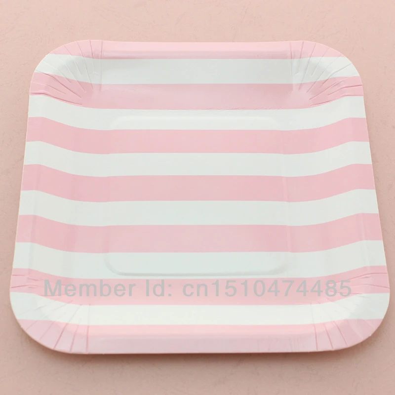 Eco Friendly Paper Dinnerware Sets Baby Pink Square 7 Striped Paper Plates Crafts Big Sale For Thanksgiving Day Plate Cleaner Plate Microwaveplate Protectors Aliexpress