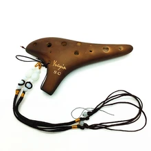 High Quality 12 Hole Ocarina Alto &Soprano C/G/F Key Smoked Burning Process Professional Ceramic Zelda Flute Musical Instruments