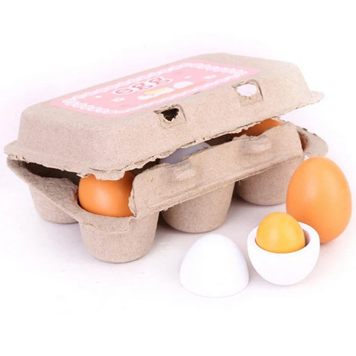 6pcs Baby Kids Educational Pretend Play Kitchen Food Cooking Toy Wooden