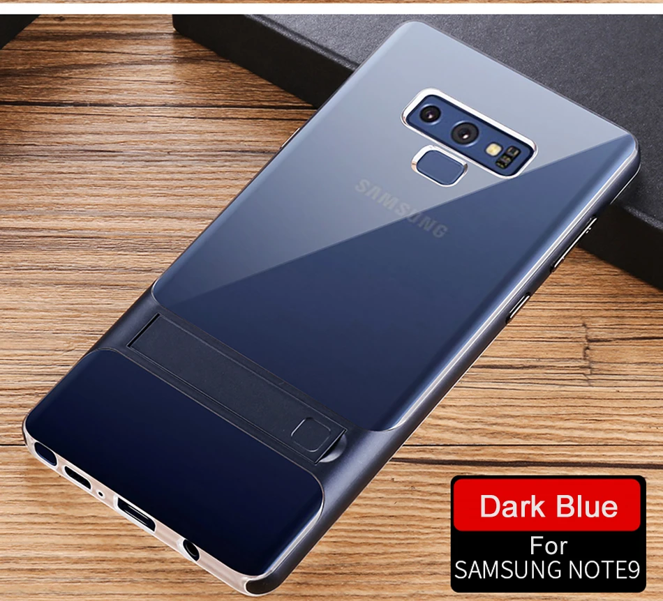 ITEUU NOTE9 PC TPU чехол с подставкой для samsung Galaxy Note 9 чехол s Мягкие противоударные силиконовые прозрачные чехлы с подставкой