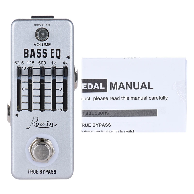 

Rowin Lef-317B Bass Eq Equalizer Guitar Effect Pedal 5-Band Pedal Aluminum Alloy Body True Bypass