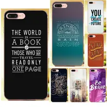 Para iPhone X de Apple XS Max XR 4 4S 5 5C 5S SE 6 6S 7 8 Plus TPU suave cita Original diseño frase