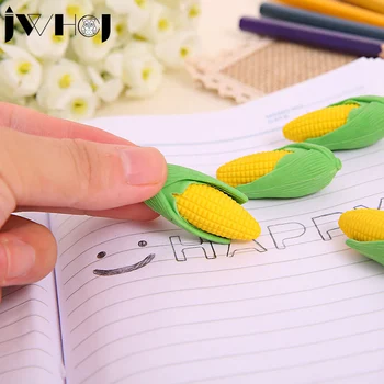 

2 pcs/lot Novelty Detachable corn shape rubber rubber eraser creative stationery school office supplies gifts for kids