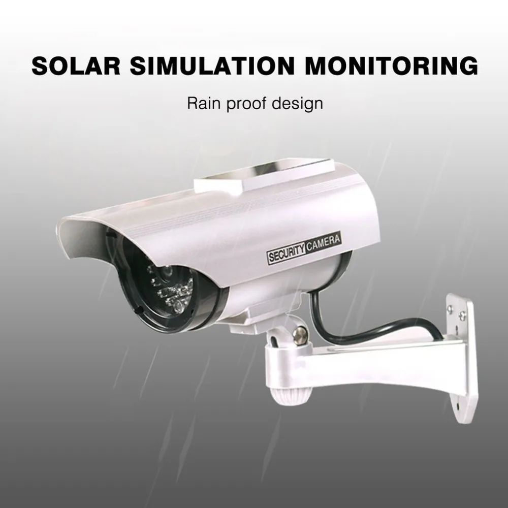 Solar Powered Waterproof Fake Camera Dummy CCTV Security Surveillance Flashing Red LED Light Video  - 32920013060  Solar Powered Waterproof Fake Camera Dummy CCTV Security Surveillance Flashing Red LED Light Video  - 32920013060