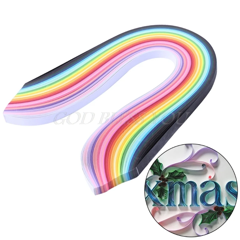 

260Pcs Stripes Quilling Paper Mixed Color 3/5/7/10mm Width Origami DIY Craft