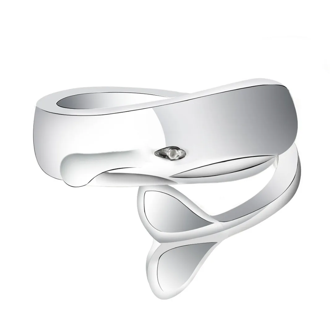 Регулируемое кольцо на палец, простое посеребренное кольцо с Китом, Женское кольцо Anillos, модное ювелирное изделие, подарок для женщин и мужчин
