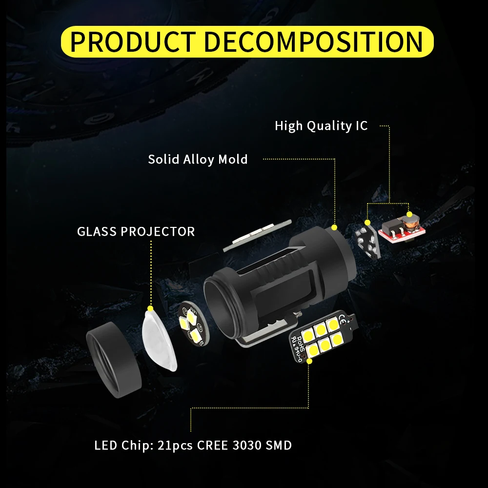 KAFOLEE 2x P13W Bulb SAMSUNG PSX26W SP13W SH24W 15W LED Fog Daytime Running Light for Skoda Yeti 5L 508 for Audi A4 B8 (CA219x2) led bulb led fog light led light fog and headlight bulbs