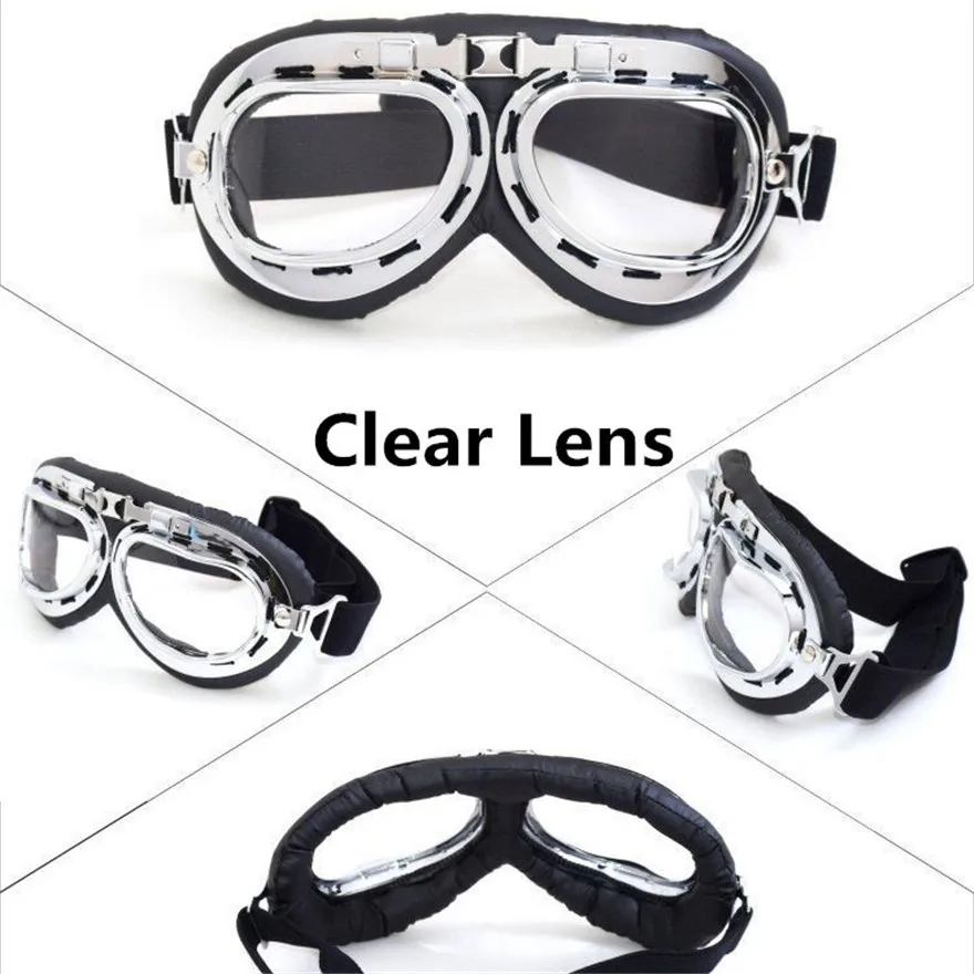 Горячие продажи модульная маска Съемные очки и рот фильтр идеально подходит для открытого лица мотоциклетный полушлем или винтажные шлемы - Цвет: transparent lens