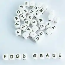 100Pc/Bag Silicone Letter Beads For Insert Name On Pacifier Chain Clips 12Mm Chewing Alphabet Beads For Baby Necklace Teethers 100Pc/Bag Silicone Letter Beads For Insert Name On Pacifier Chain Clips 12Mm Chewing Alphabet Beads For Baby Necklace Teethers