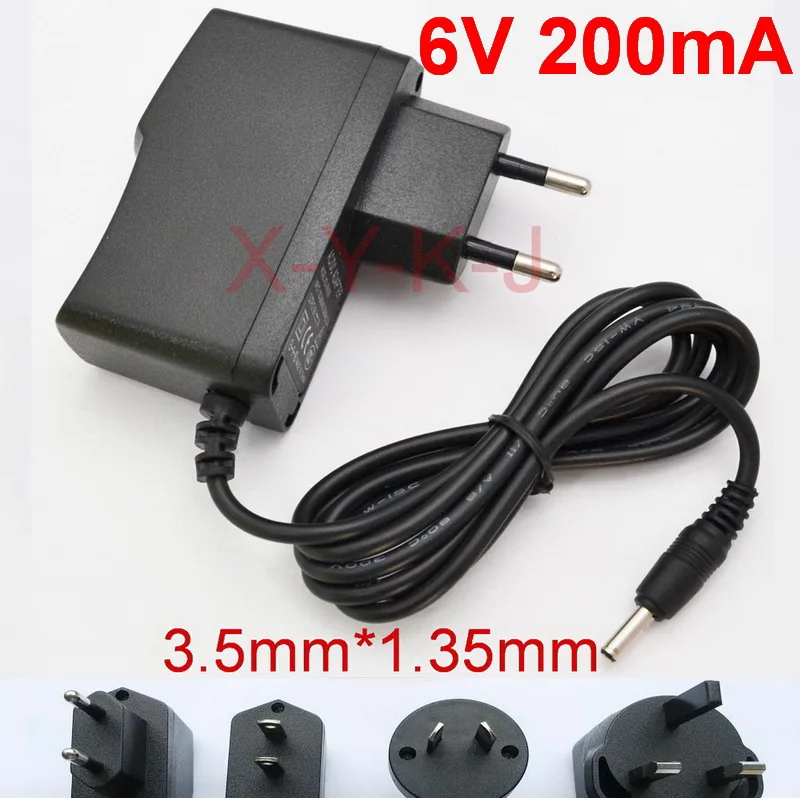 1 шт 6 V 200mA 300mA 400mA 500mA 600mA 700mA 800mA AC 100 V-240 V постоянного тока, адаптер питания Европа США Великобритания Австралия штекер постоянного тока 3,5 мм x 1,35 мм - Цвет: 6V 200mA