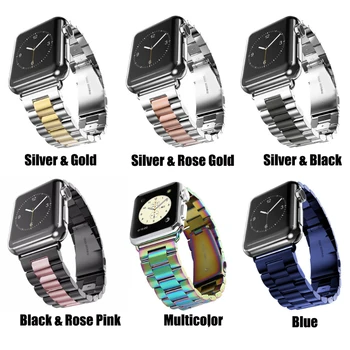 

12 Colors Man WatchBand For iWatch Series 4/3/2/1 Stainless Steel Women Watch Band for apple Watch 38mm 40mm 42mm 44mm Wristband
