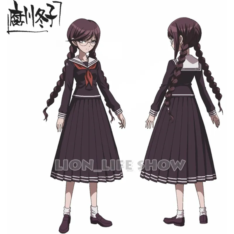 Danganronpa Dangan-Ronpa 2 Fukawa Toko Косплей Костюм Школьная форма костюм