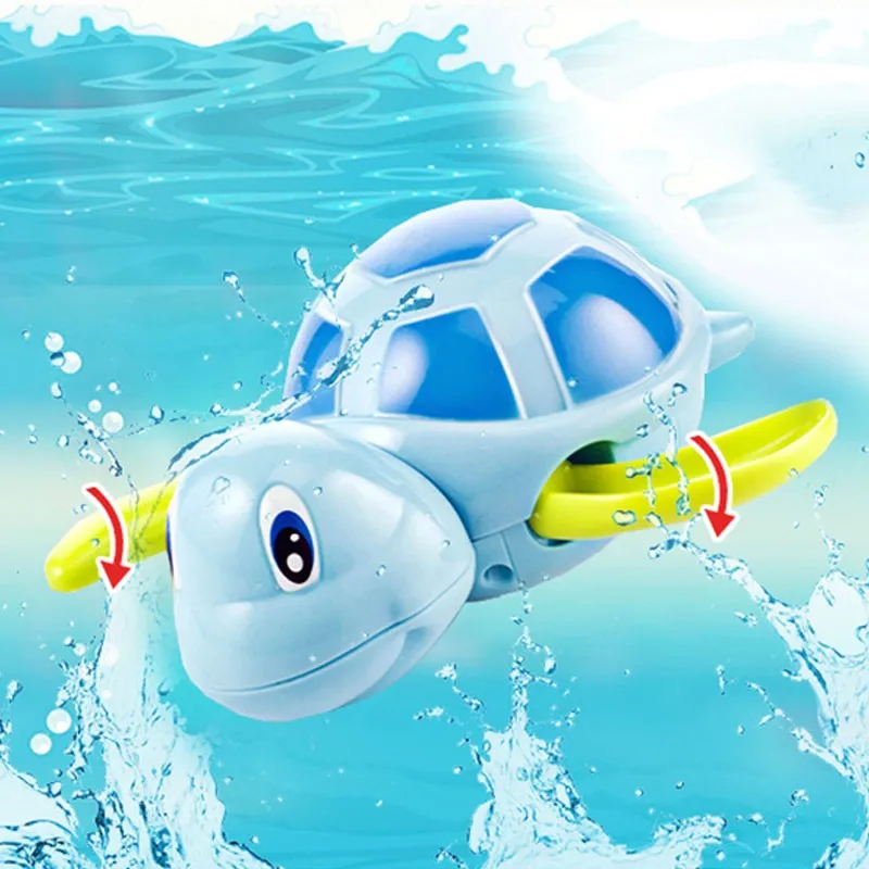1Pcs New Cute Animal Turtle Dolphin Baby Shower Toy Swimming Pool Accessories Toys for Kids Children Bath Classic Clockwork Toy