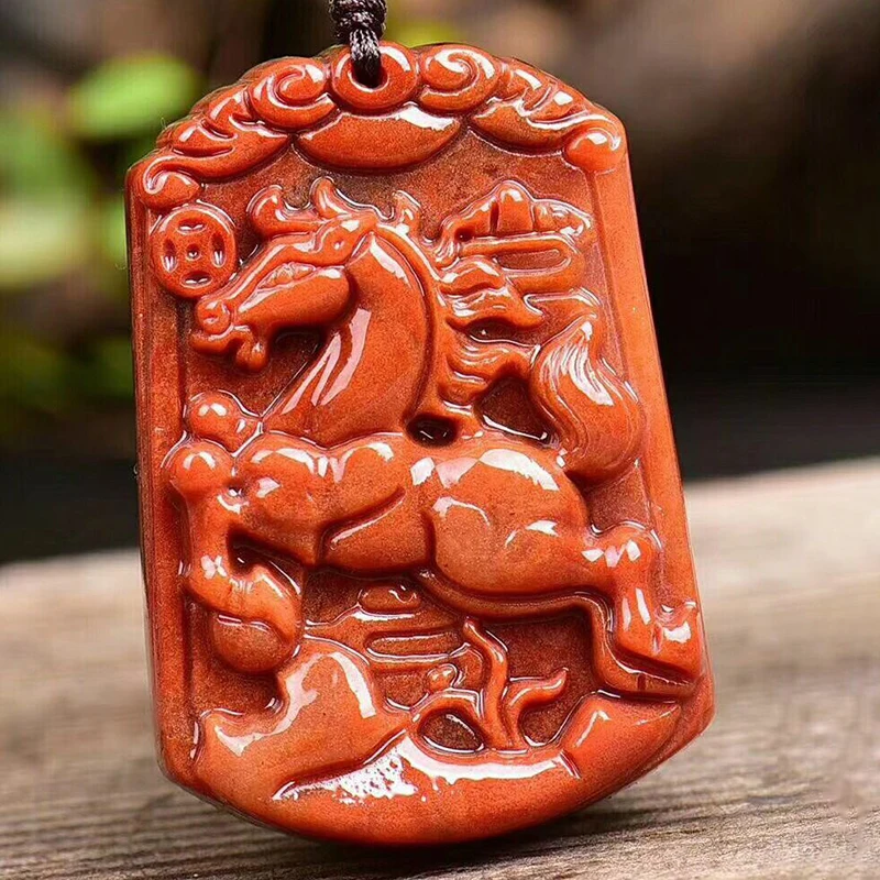 

Wholesale JoursNeige Fine Huang Long Natural Stone Pendants Carving Horse Pendant Necklace Lucky For Women Gift Zodiac Jewelry
