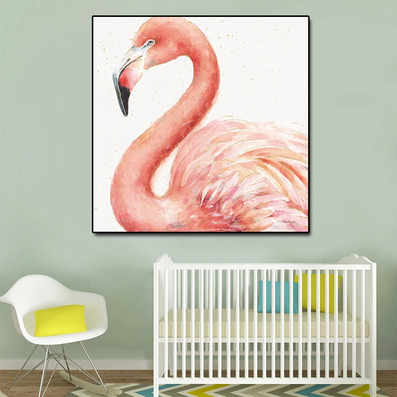 Drop Ship Canvas Flamingo Painting Wall Art Prints Poster Living room decor decorative canvas painting art no frame