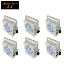 TIPTOP 6 шт./лот 9x18 Вт RGBWA УФ Смешивание цвета 6в1 беспроводной DMX светодиодные par-прожекторы батарея беспроводной светодиод Par свет DMX высокое качество
