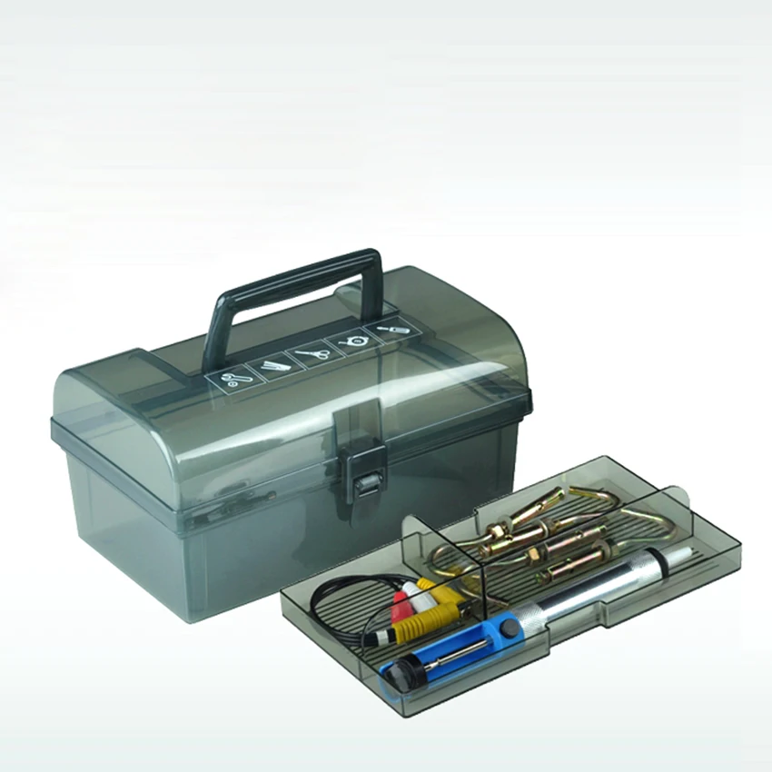 

plastic tool box with handle, tray, compartment, storage and organizers toolbox 22*13*11.3cm