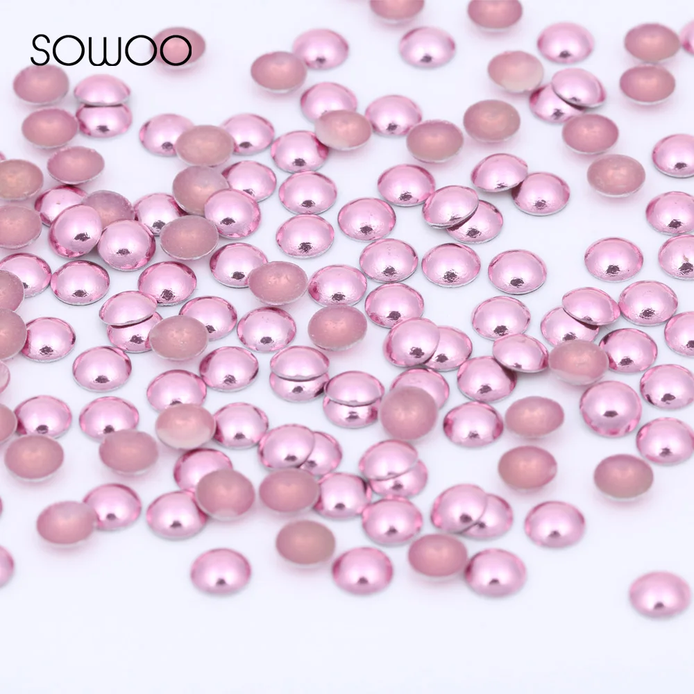 

Glossy Metal Hot Fix Studs Dome Shape Half Round Pink Dome Studs hot fix half round studs for Jean and shoes accessories