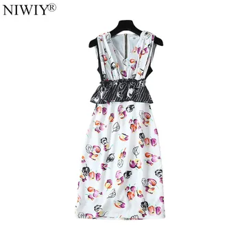 

Women Summer Package Hip Sexy Dress Vestidos Verano 2020 Mujer Sleeveless Flower Midi Party Bodycon Dress Sukienka D9057