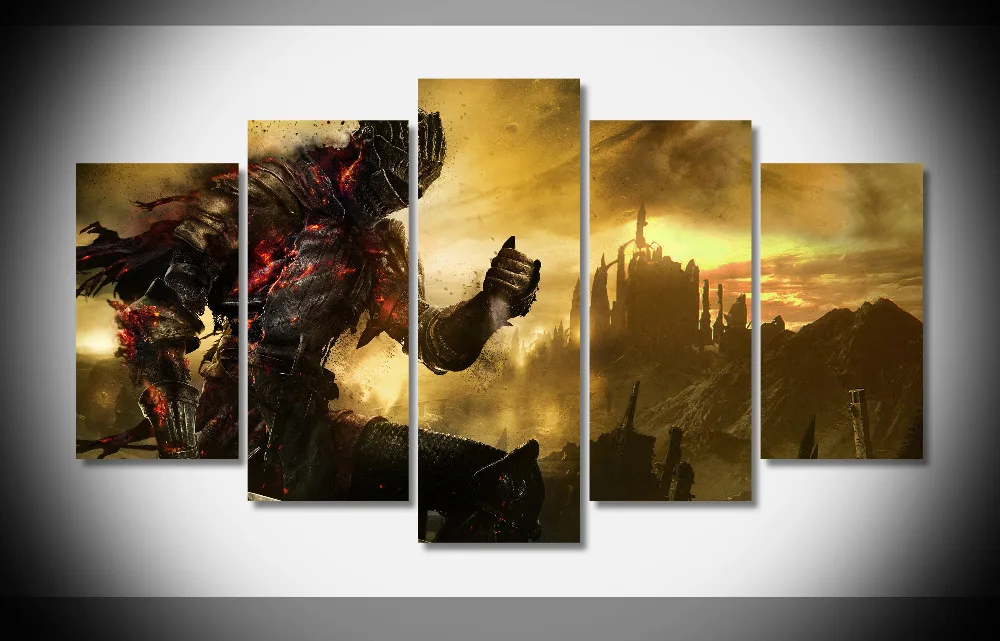 

8328 The Video Game Artwork Dark Soul III Soldier poster Framed Gallery wrap art print home wall decor wall picture