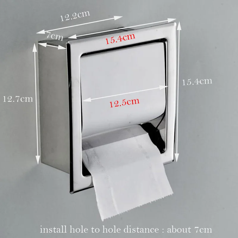 New Toilet Paper Holders Bathroom Accessories Wall Mount Concealed Toilet Paper Box w/Cover