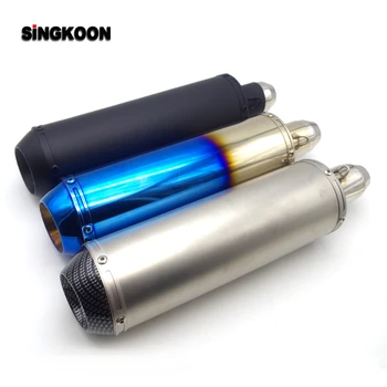 

2019 The Newest 51mm Universal motorcycle exhaust muffler Pipe escape moto FOR vespa gts honda dio Suzuki gsr 600 bws 125 aerox
