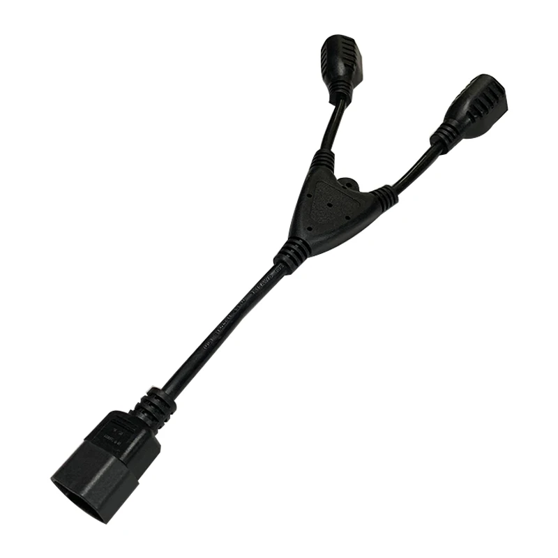 0,3 м 3* 18AWG C14-2* 5-15R IEC320 C14 штекер 2* US 5-15R женский y-сплиттер удлинитель питания Шнур адаптер питания 10A/15A