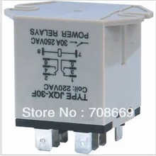 DC12V 24V AC110V 220V Катушка 30A 250V AC контакт 5 терминалов силовое реле JQX-30F