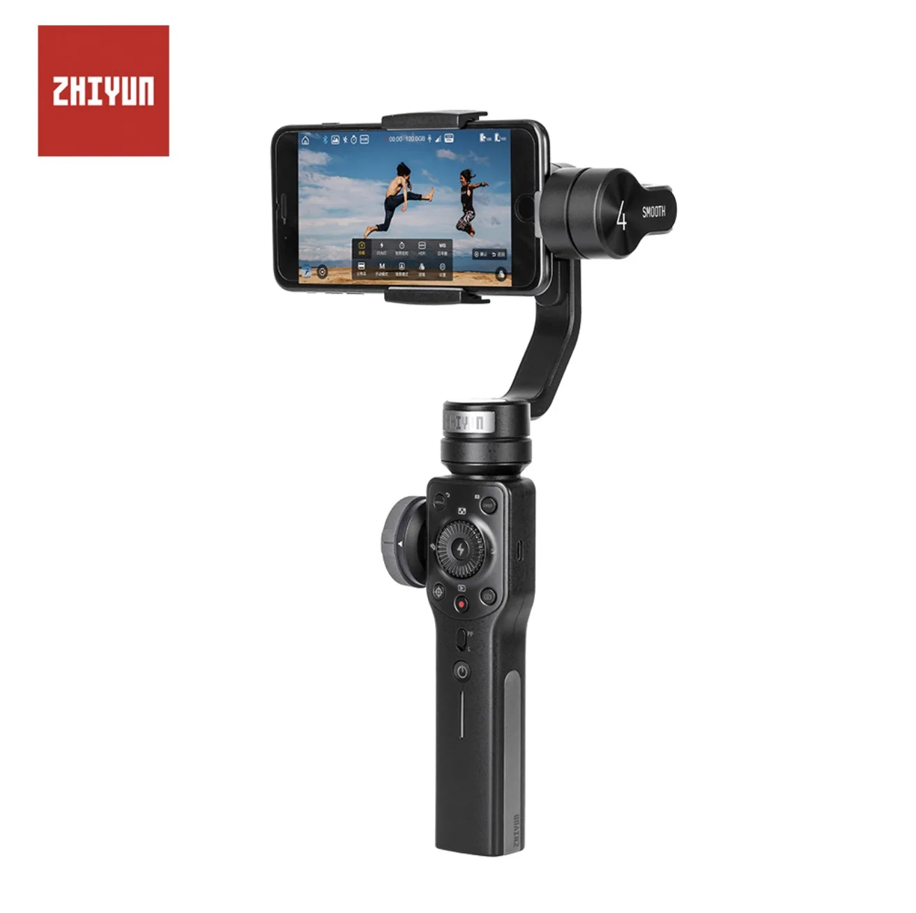 Zhiyun Чжи Юн гладкой 4 3-осевой шарнирный стабилизатор для камеры стабилизатор для iPhone X 8 Gopro Hero 5 SJCAM SJ7 спортивной экшн-камеры Xiaomi Yi 4 k Экшн-камера - Цвет: Красный