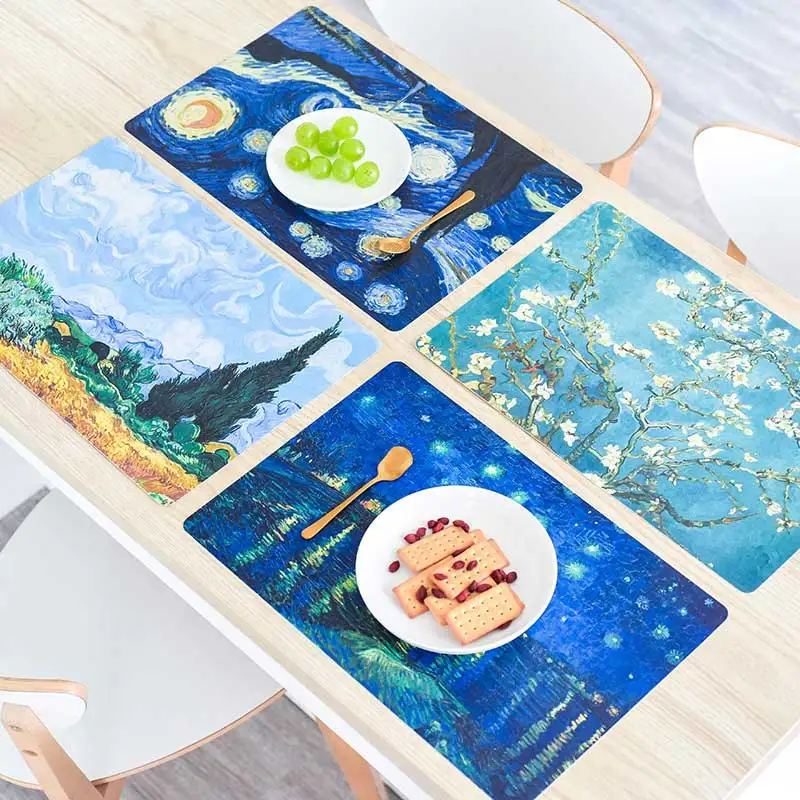 

1 Pcs Small Fresh Dinner Placemats Plate Pot Mats Insulation Dinning Table Mat Multifunction Western Pad PVC Computer Pads