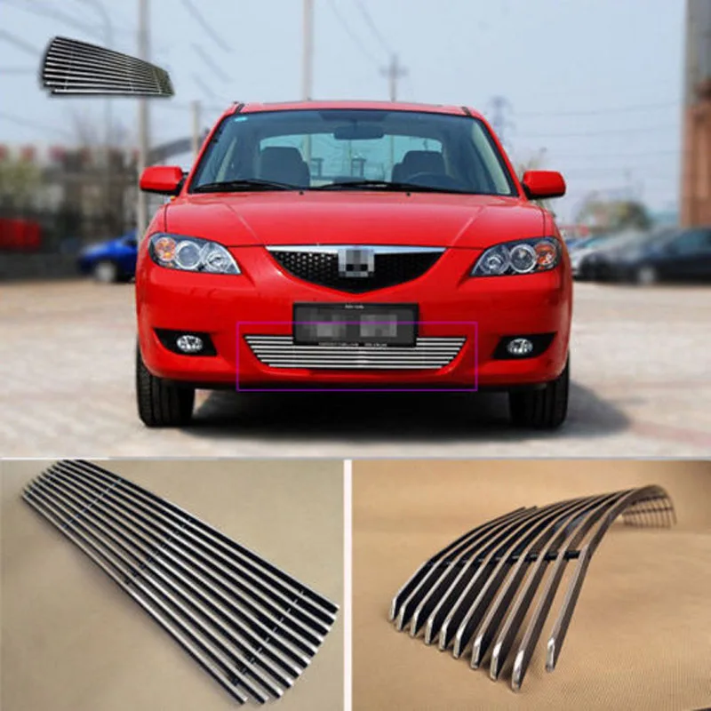 

Alloy Aluminium Front Center Racing Mesh Bumper Grills Billet Grille Cover For MAZDA 3 2007-2009