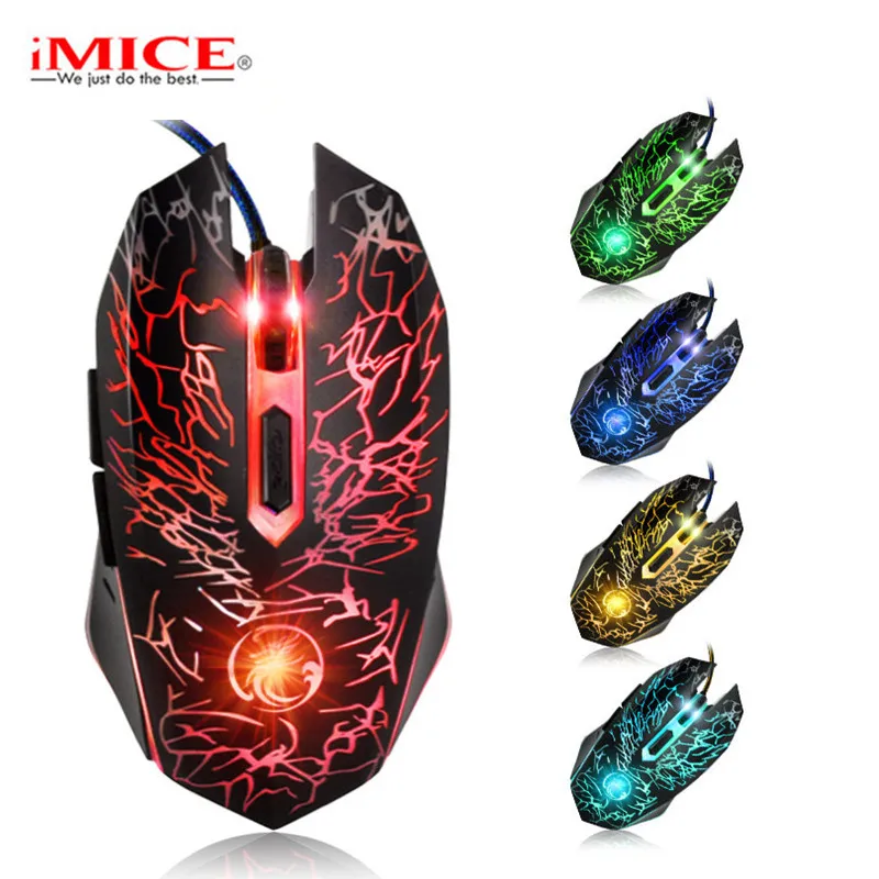 

iMICE Original X5 Optical Professional Wired Gaming Mouse 6 Buttonss USB Optical Computer Mouse For LOL Gamer PC Laptop Desktops