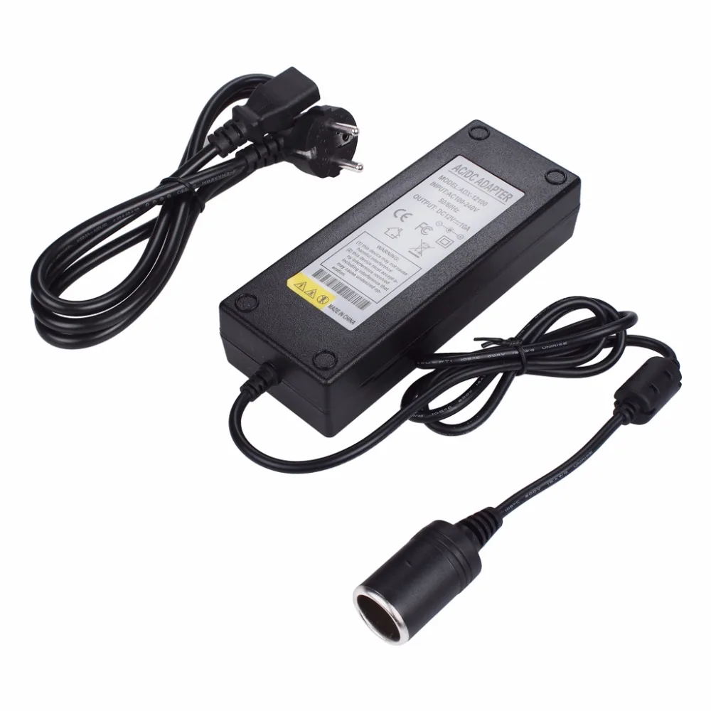 AC To DC Converter 10A 120W 110-220V To 12V Car Cigarette Lighter Socket ACDC Power Adapter Household Cigarette Lighter For Air Pump Car Vacuum And More (1)