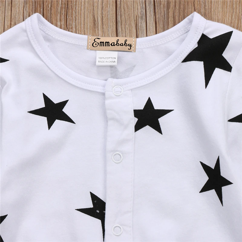 Baby Boy Clothes Girl Jumpsuit Spring Newborn Baby Clothes Autumn Warm Romper Star Print Costume Baby Rompers Infant Boy Clothes