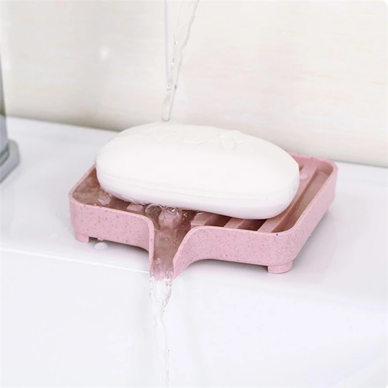 Doreen Box PP Bathroom Soap Dish Holder Soap Drainer Kitchen Drain Tank Cups Sponge Cleansing