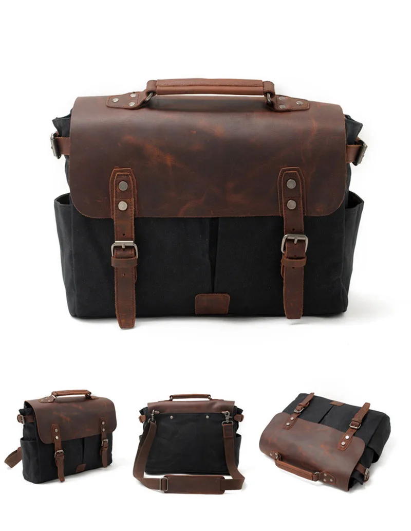 Woosir Waxed Canvas and Leather Waterproof Camera Bag - Woosir