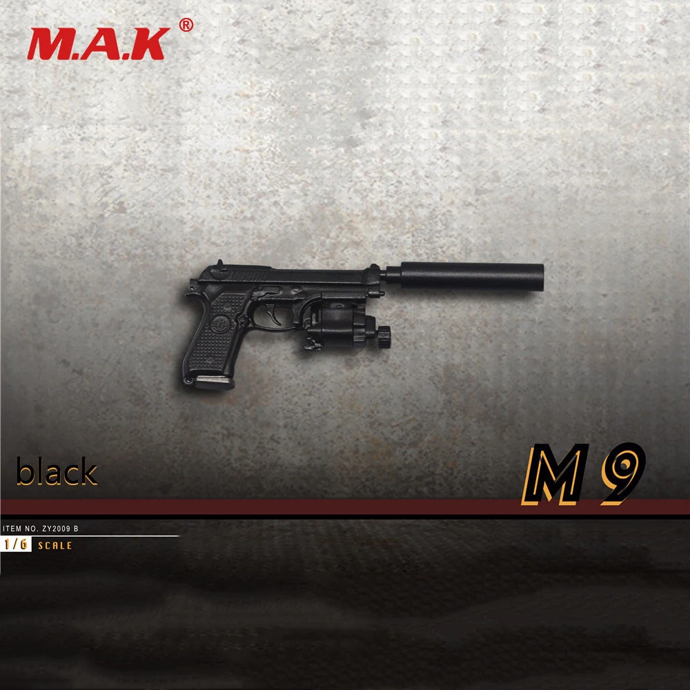 Аксессуары для экшн фигурок ZY2009B M9 1/6 пластиковая модель пистолета оружие