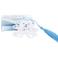 Горячая-милый медведь дизайн свадебные закладки сувениры с кисточкой и подарочной коробке детский душ сувениры Студенческая креативная Закладка "медведь" 12P