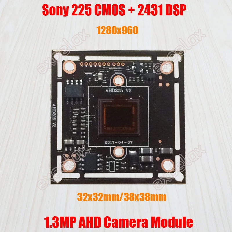 1280x960 1.3MP AHD CCTV модуль камеры IMX225 CMOS сенсор NVP2431H ISP 960P 1200TVL аналоговый HD печатная плата 38x38 мм 32x32 мм