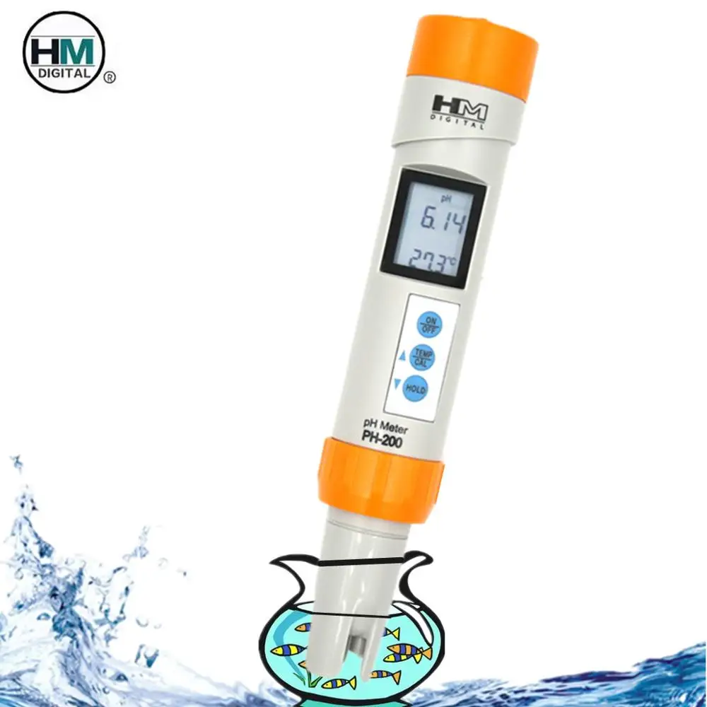 

HM Digital PH-200 PH Meter Digital Lcd Water Quality Ph Tester ± 0.1pH for all PH testing Pools Aquarium Labs Wine 30%off