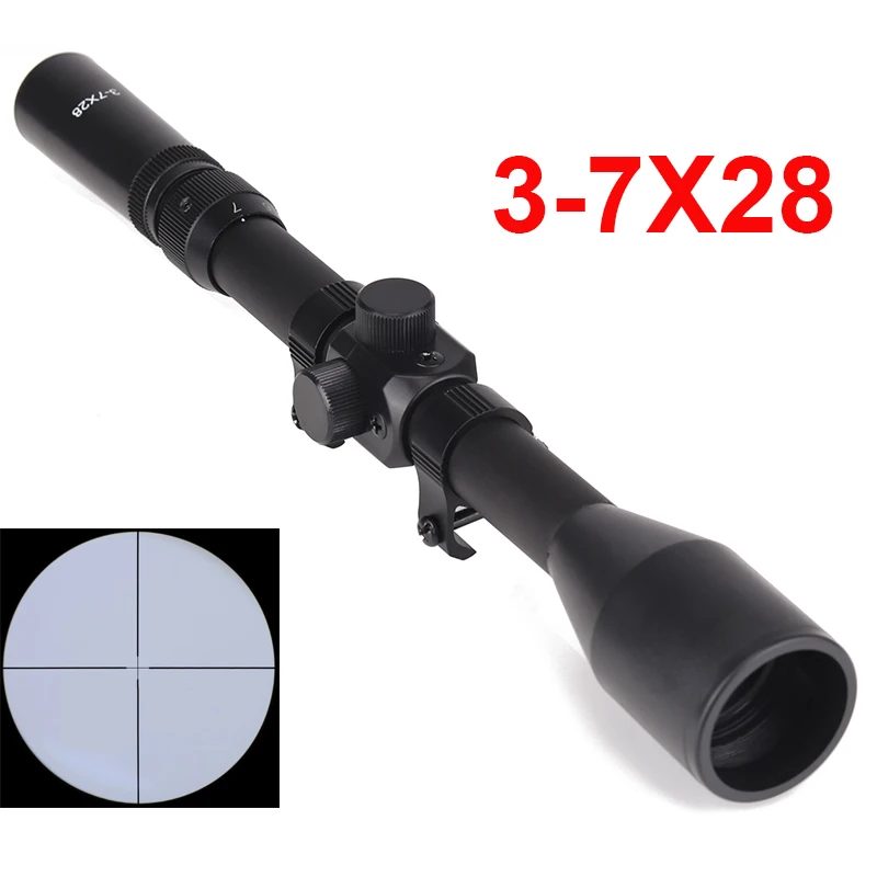 الصيد البصريات متداخلة قناص نطاق البصر بندقية riflescope 3-7x28 بندقية سلاح نطاقات مع يتصاعد التقاطع للخارجية الادسنس الصيد البصريات متداخلة قناص نطاق البصر بندقية riflescope 3-7x28 بندقية سلاح نطاقات مع يتصاعد التقاطع للخارجية الادسنس