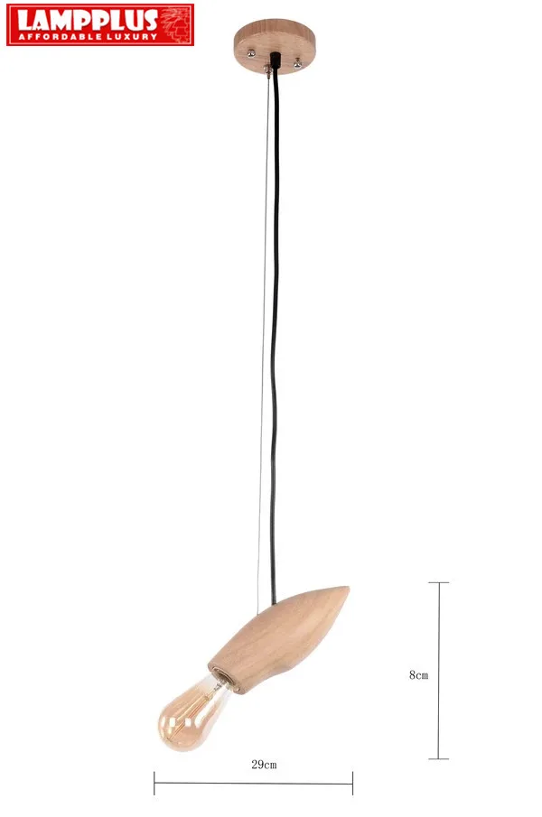 Lampplus nórdico Simple de madera maciza pescado a casa colgante ...