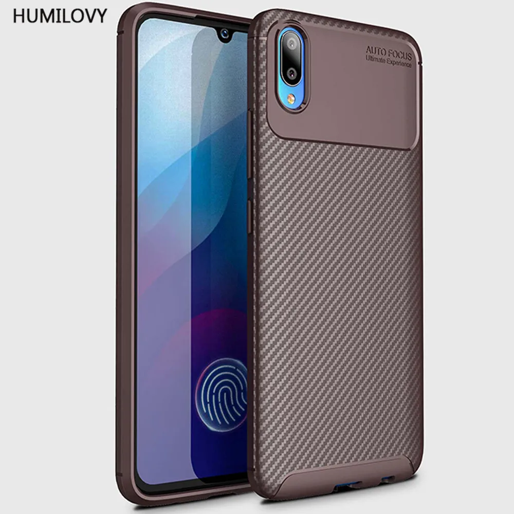 ДЛЯ Vivo V11 чехол Pro Чехол из углеродного волокна Текстура ударопрочный ТПУ задняя