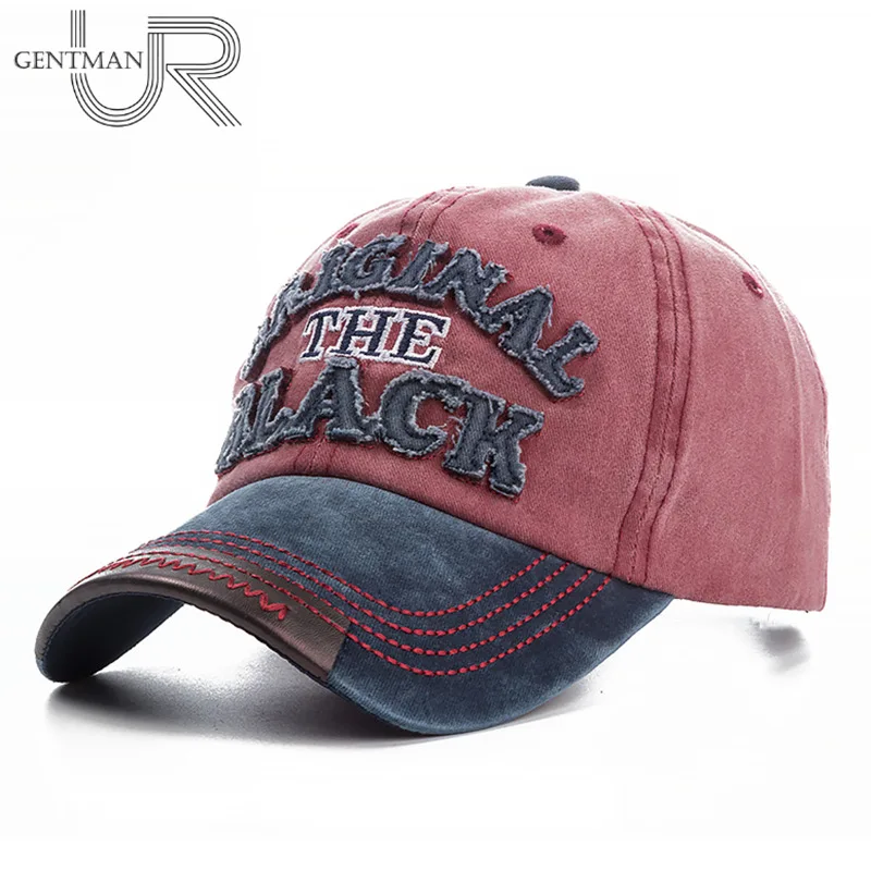 

Unisex Hot Retro Denim Baseball Cap Cotton Fitted Hat For Men Women Casual 3D Black Letter Embroidery Cap Outdoor Sports Cap