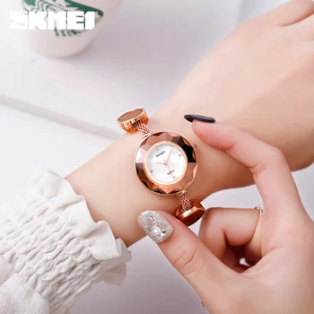 

SKMEI Fashion Women Quartz Watch Stainless Steel Strap Female Watches Clock Waterproof Ladies Wristwatch Relogio Feminino 1406